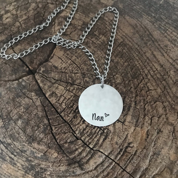 Hand-stamped Stainless Steel Necklace