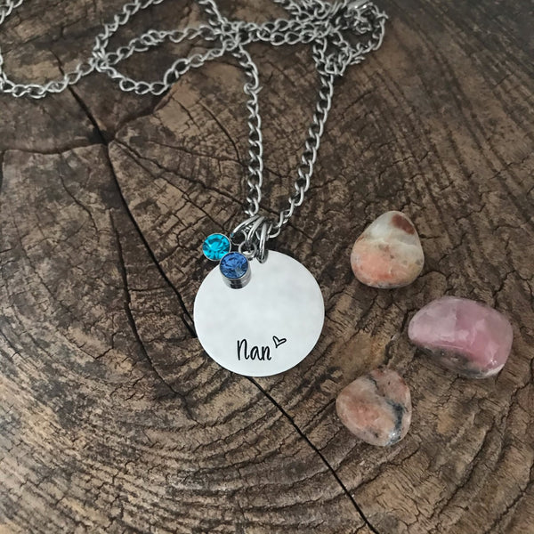 Hand-stamped Stainless Steel Necklace
